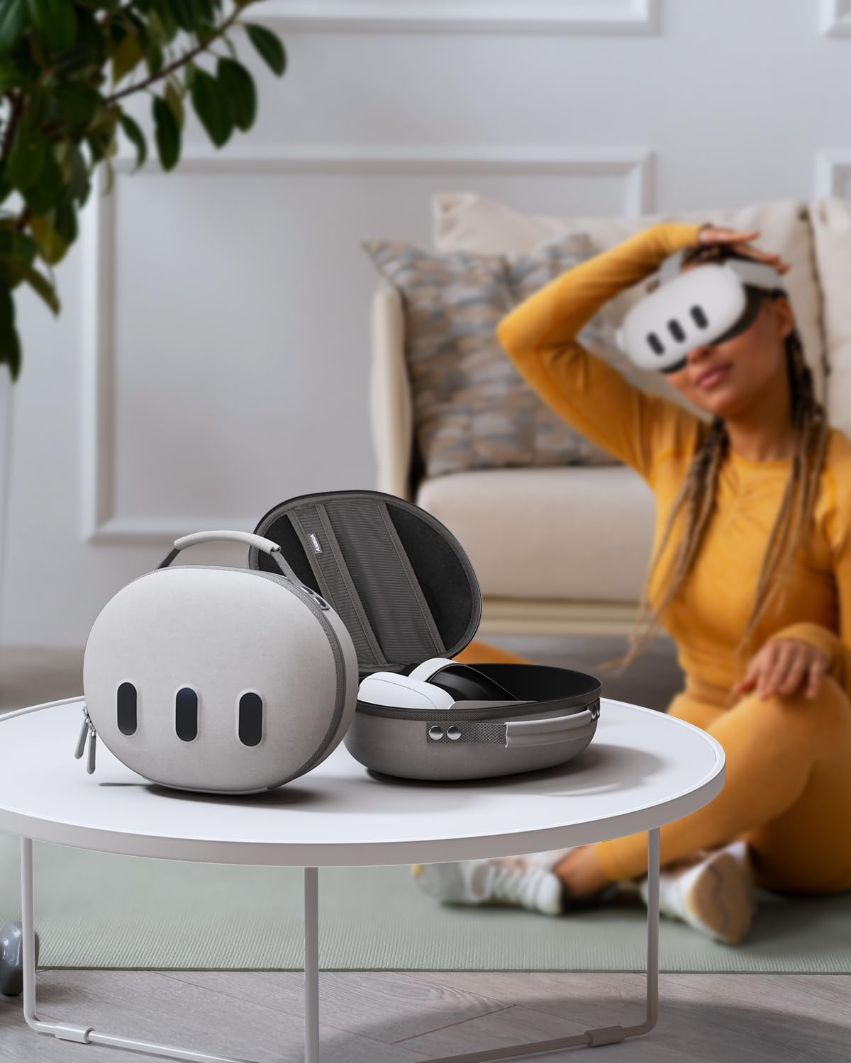 Aubika Mini Étui pour Meta Quest 3 Accessoires, Étui de Transport Rigide pour Oculus Quest 3S Casque et Manettes Uniquement, Voyage et Rangement (Non pour Sangle Élite)