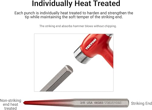 Miniatura 3 de TEKTON 66564 Juego de punzones de armero 18 piezas