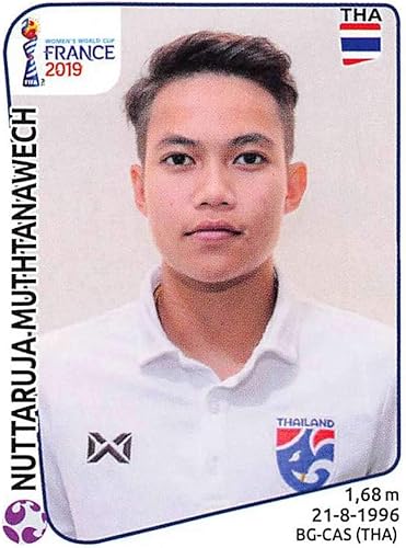 2019 Panini FIFA Women's World Cup France Album Stickers (Individual Sticker Only) Soccer #426 Nuttaruja Muthtanawech Thailand 2 Inch by 2 12 Inch