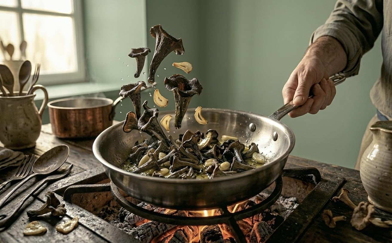 Trompeta de los Muertos Deshidratada (90g)Setas silvestres deshidratado Naturales. Trompeta Negra Calidad Gourmet