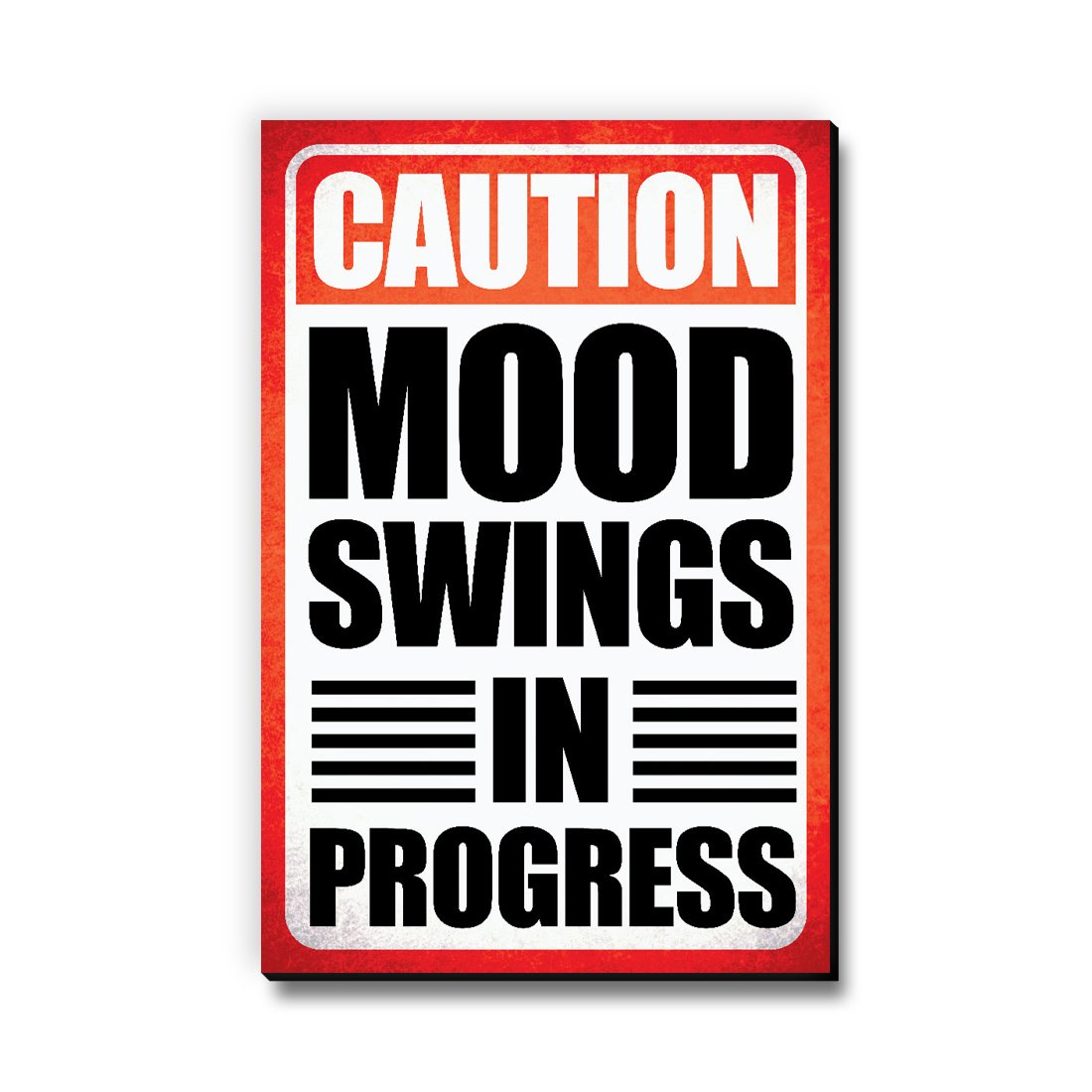 Seven Rays Caution Mood Swings in Progress Fridge Magnet, Multicolour
