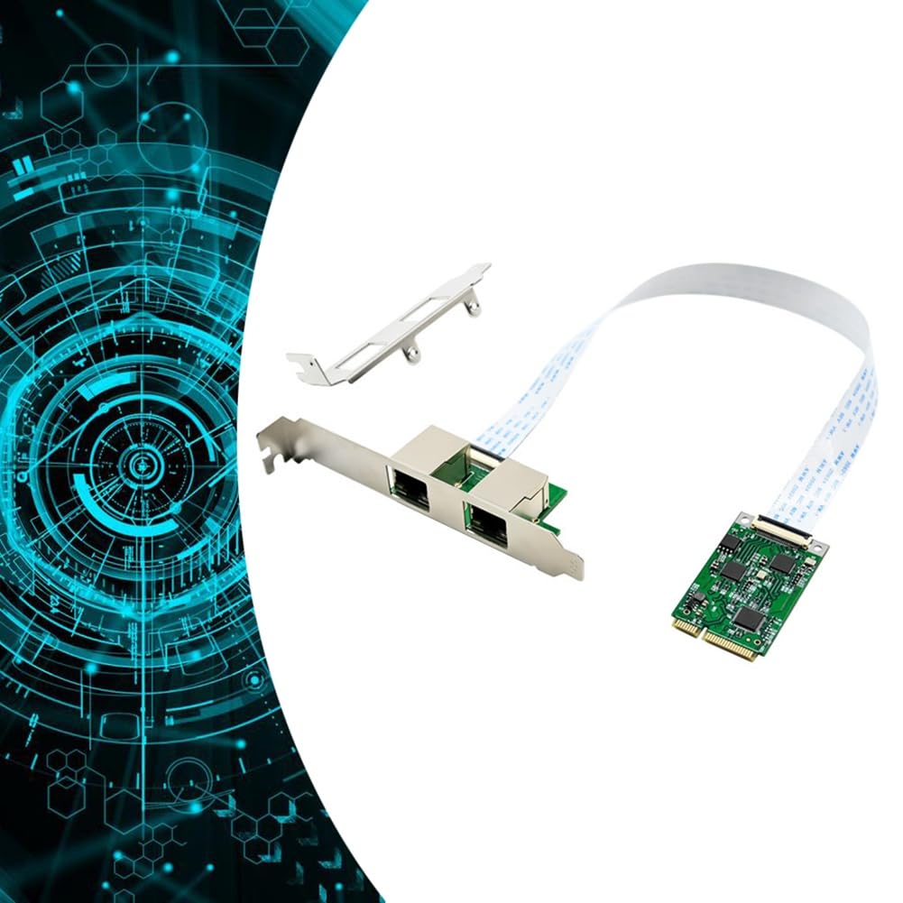 MiniPCIE Dual RJ45 Port 2,5G Gigabit Ethernet scheda di rete 2,5G/1000/100/10Mbps RTL8125B Scheda di rete di controllo industriale