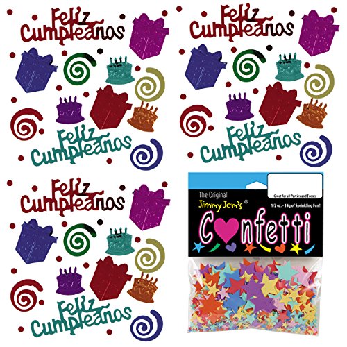 Confetti Mix - Birthday Blast Espanol - 4 Half Oz Bags (2 Oz) #9225 Q02 #TOP2