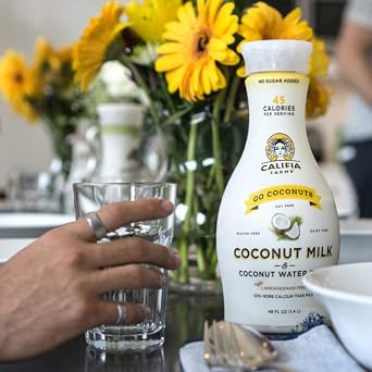 Califia Farms Go Coconuts Coconutmilk and Coconut Water Blend, 48 Oz (Pack of 8) | Dairy Free | Plant Based | Nut Milk | Vegan | Non-GMO