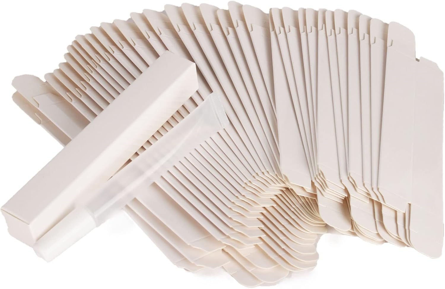 COSIDEA 50 pcs White Kraft paper box 22 * 22 * 137 paper packing box for lip gloss mascara