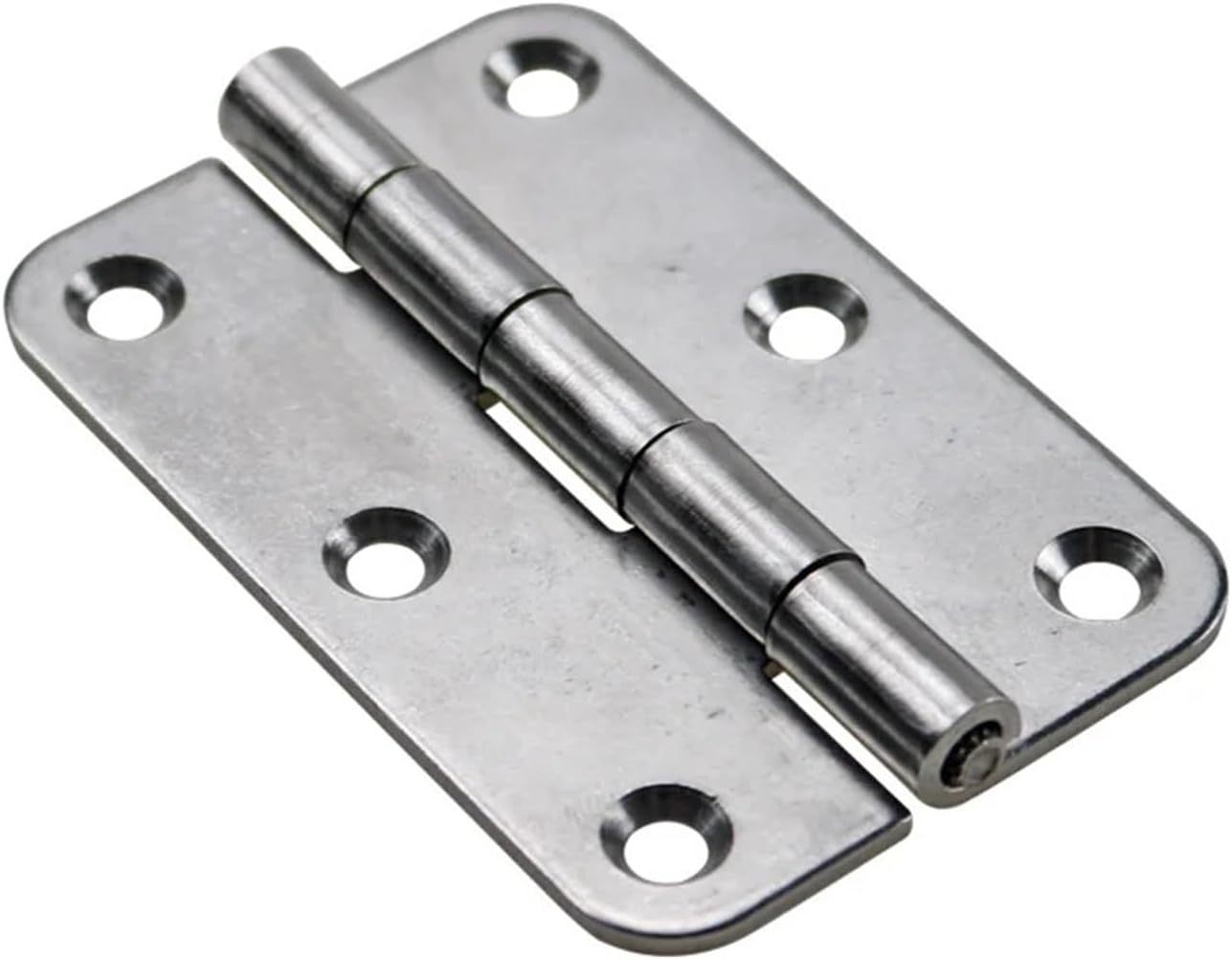 Folding Hinge Industrial Flat 304 Stainless Steel Six-Hole Loose-Leaf Mechanical Door Hinge Bearing Fillet 75 * 50