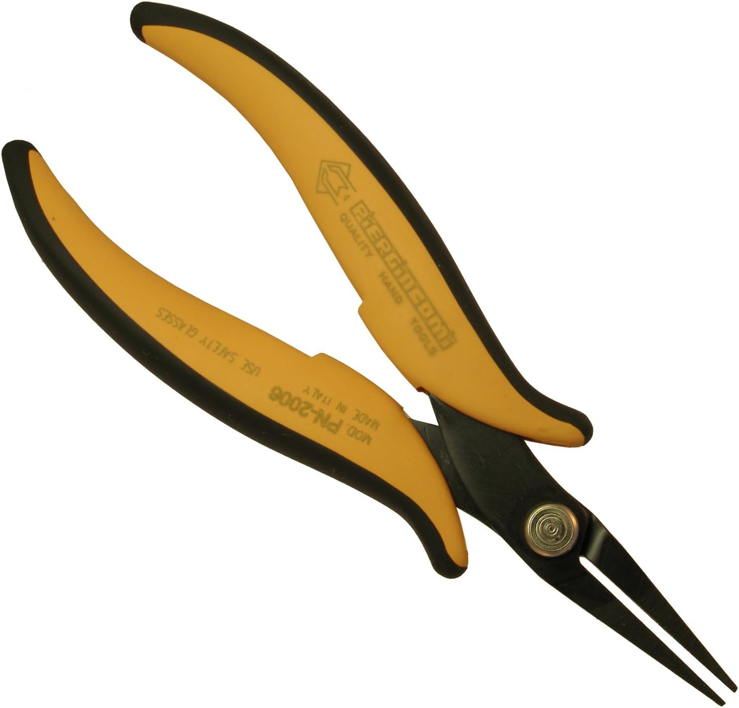 PIERGIACOMI Piergi Acomi Flat Nose Plier – Back Length 32 mm, Ideal for Hard to Reach Places Steel 1.2 mm Thickness 3.0 mm, PN2006