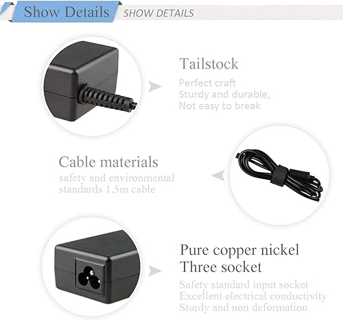 Miniatura 2 de Cargador adaptador de CA para HP 13-ac023dx, 13-ac076nr, 13-w063nr. de Galaxy Bang USA®