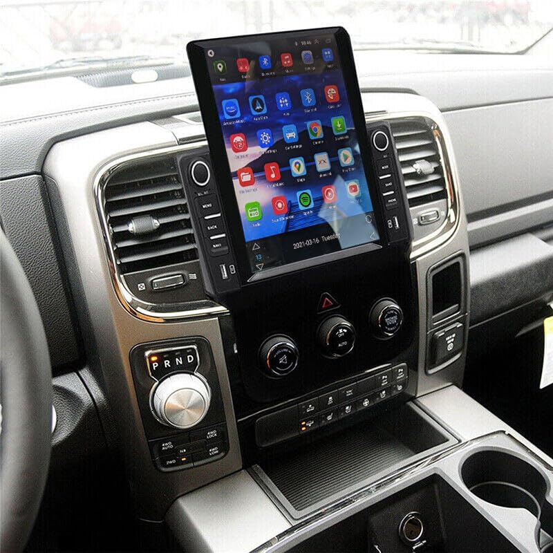 Loddery Car Radio Stereo installed in a Dodge Ram dashboard