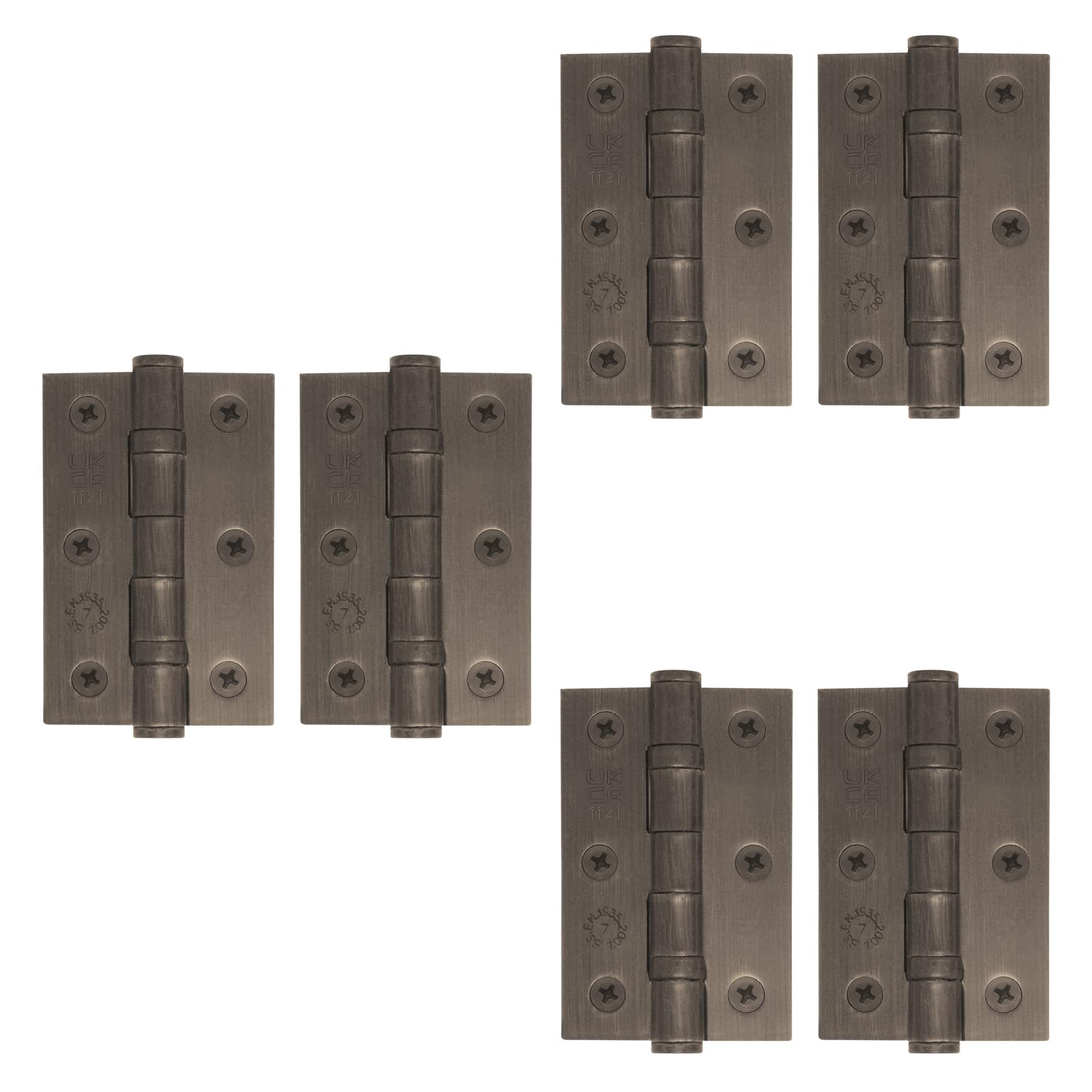 Eai Bronze Door Hinges | 3 Inch / 76Mm Dark Internal Fire Door Hinges | 3 Pairs