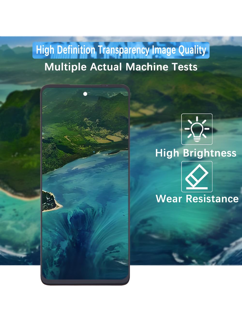 H&LYCYJ Schermo display per Moto G04/G04s/G24 XT2421-2 XT2421-3 XT2421-8 XT2423-1 LCD di ricambio con kit