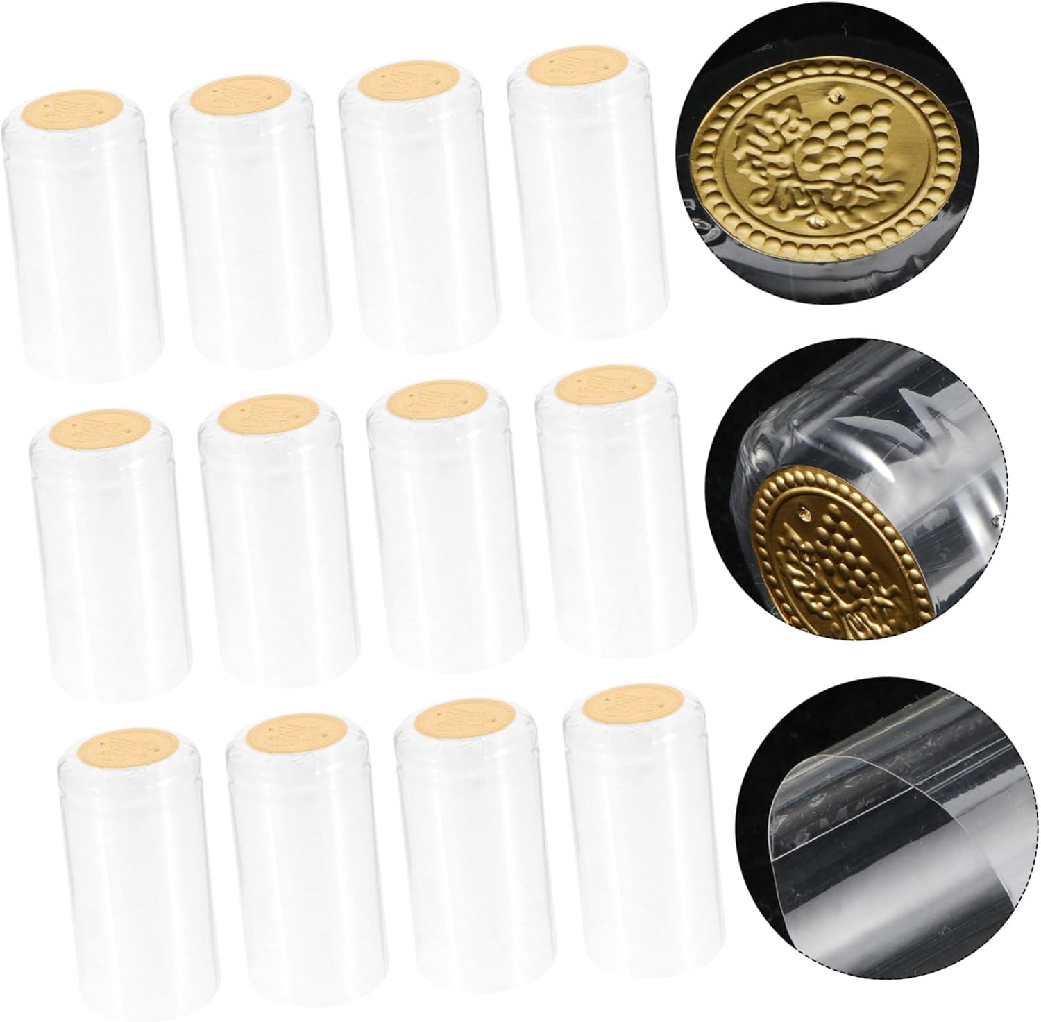 200pcs Heat Shrink Wine Bottle Pvc Sealing Caps for Professional Finish for Home Use Compatible Standard Wine Bottles Decorative