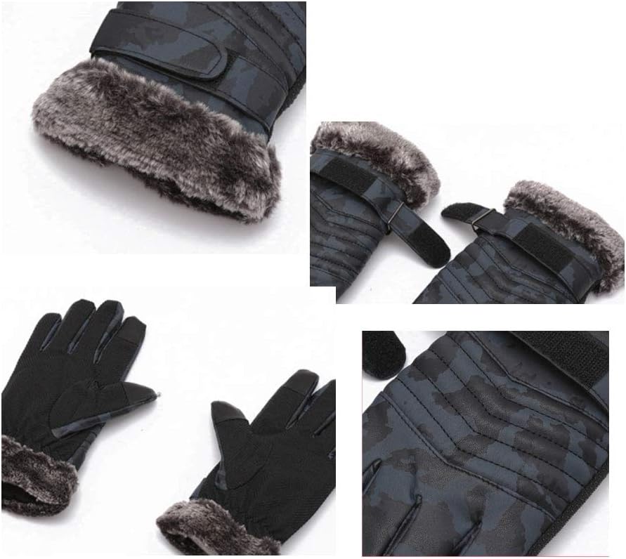 タッチスクリーン対応 防寒グローブ 黒　M 2セット 手袋 レザー メンズ 防水 防寒 グローブ タッチスクリーン対応 暖かい