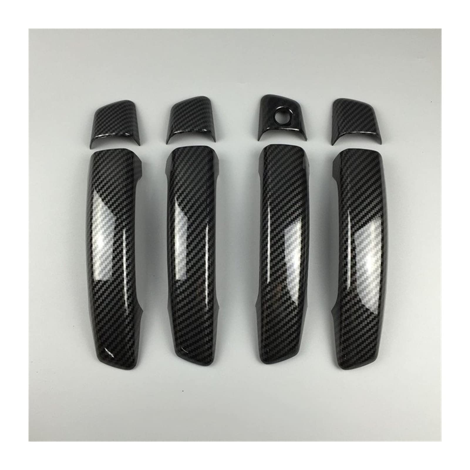 FANGZIQQ for A3 8V 2014-2018 ABS Carbon Fiber Color Car Door Handle Wrist Cover Trim Decals Car Inner Door Handle(2)