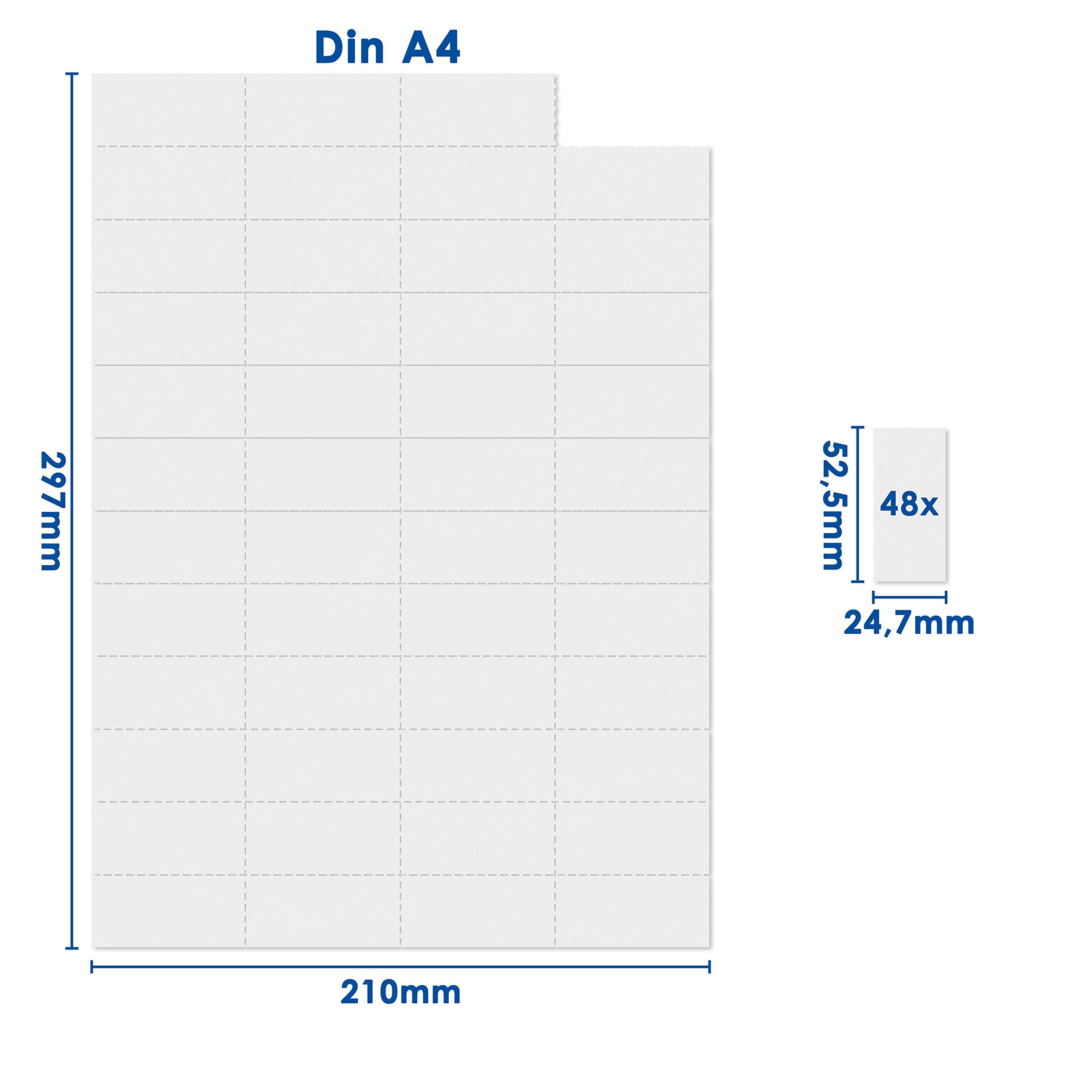 mashpaper Kopierpapier perforiert DIN A4 Karton weiß 48 Abschnitte 500 Blatt je Packung
