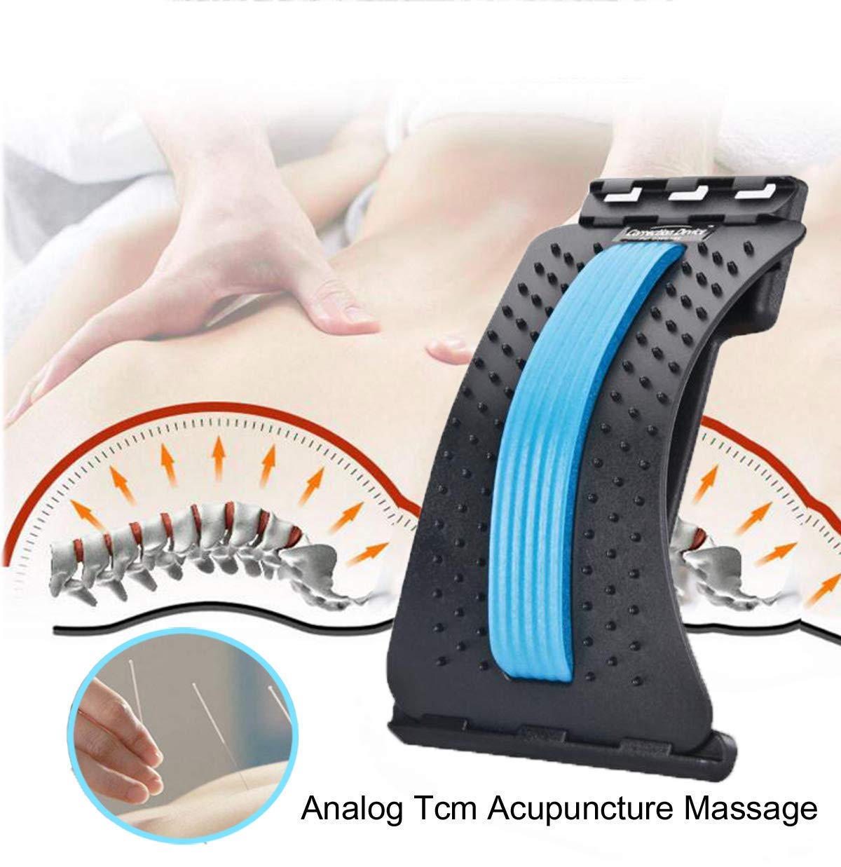 BSITFOW Lumbar Back Pain Relief Device, Lumbar Back Stretcher, for Lower and Upper Back Massage and Support,Lumbar Support for Office Chair black BSITFOW Lumbar Back Pain Relief Device, Lumbar Back Stretcher, for Lower and Upper Back Massage and Support,Lumbar Support for Office Chair black