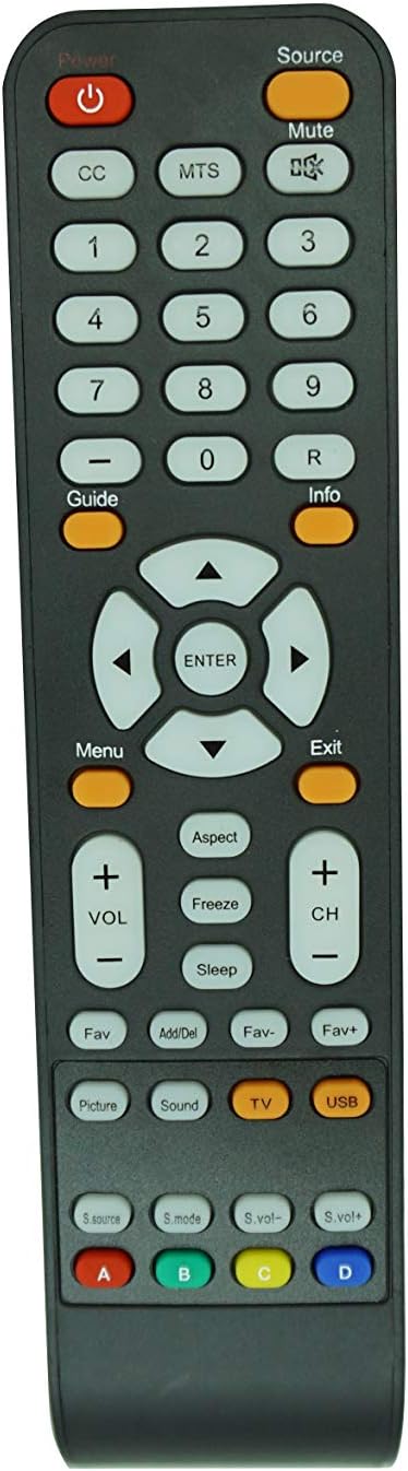 Remote Control for Sceptre HOF07F032GPD5 X420BV-F120 X42BV-F120 Sceptre-REM3 X505BV Sceptre-REM5 X37SV-KOMODO X42GV-NAGA LCD LED HDTV TV