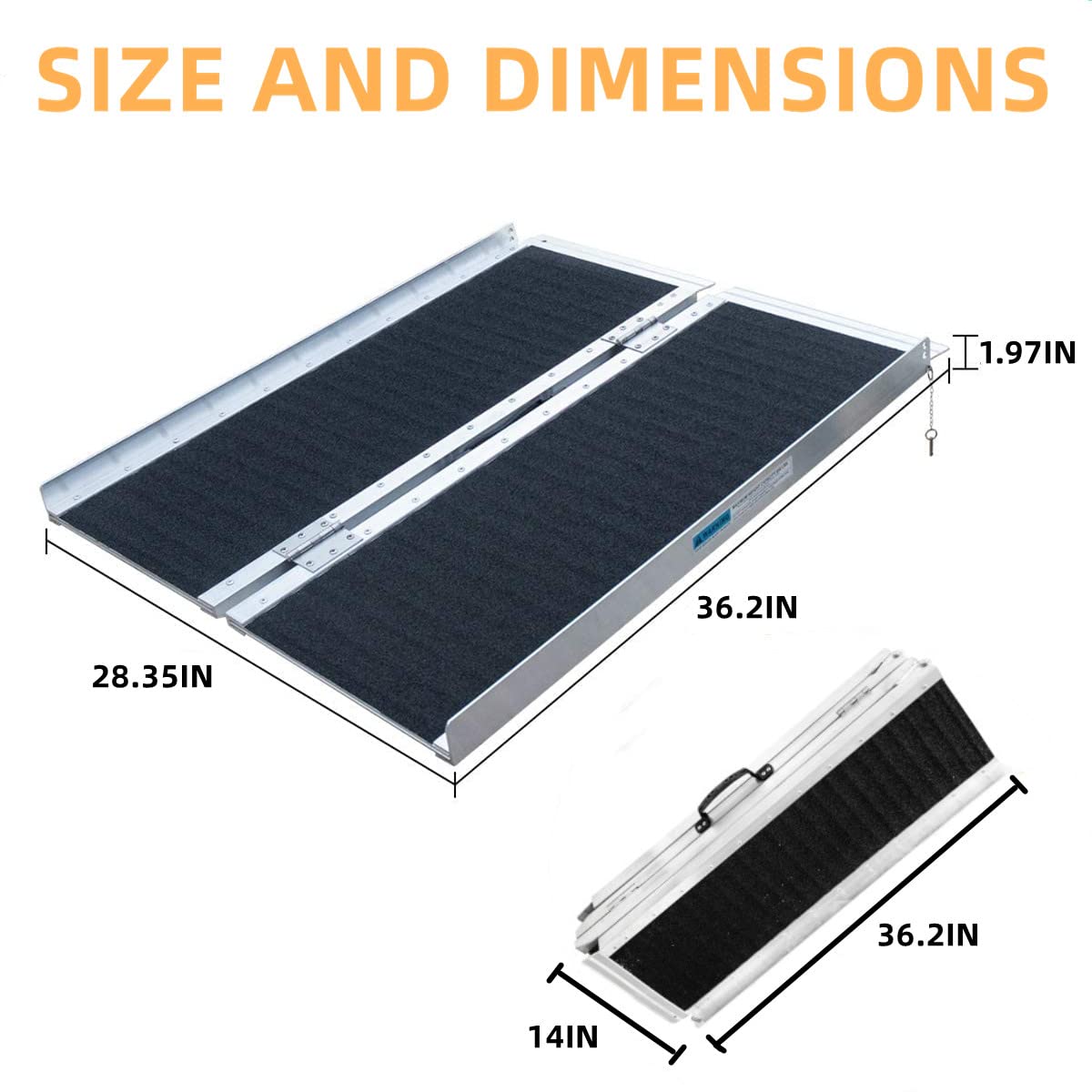 Snapklik.com : Portable Wheelchair Ramp 3FT,Wheelchair Ramp For Home ...