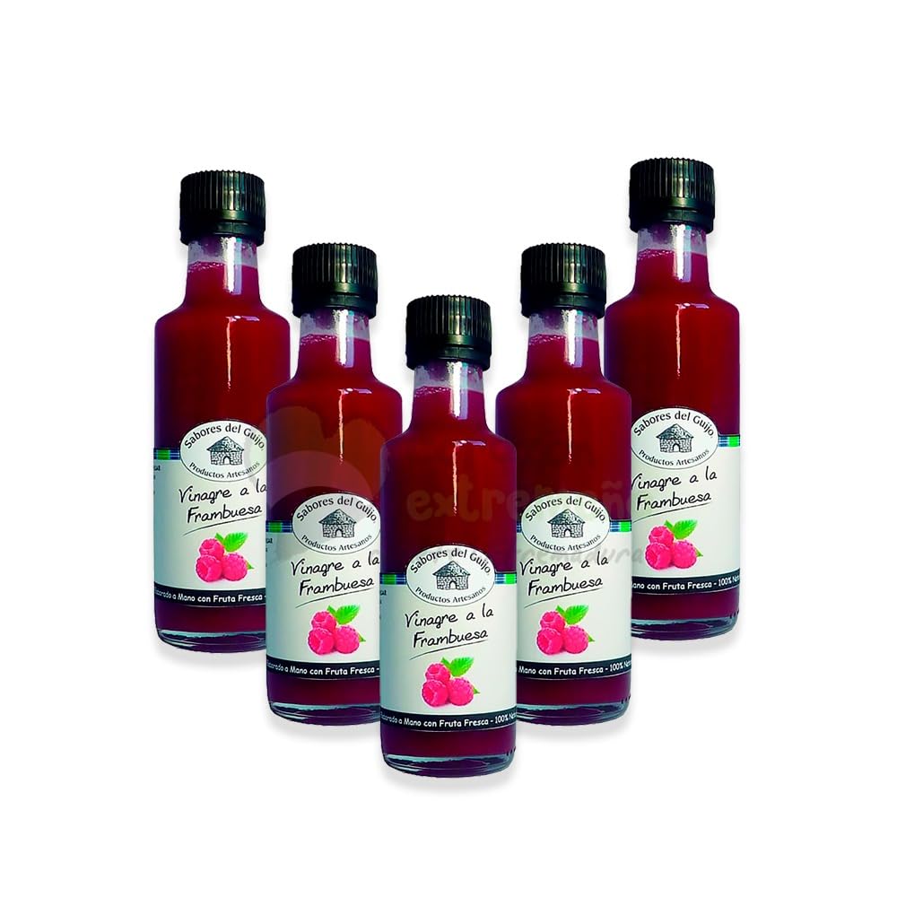 Pack 5 Vinagres Sabores del Guijo Frambuesa Gourmet Extremadura