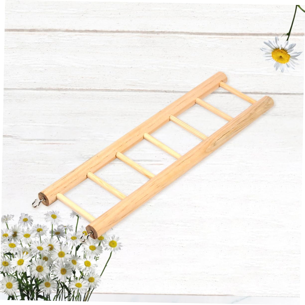 CIYODO Parrot Toy Mini Wood Ladder Squirrel and Hamster Climbing Toy Pet Bird Accessories 6 Ladders Set