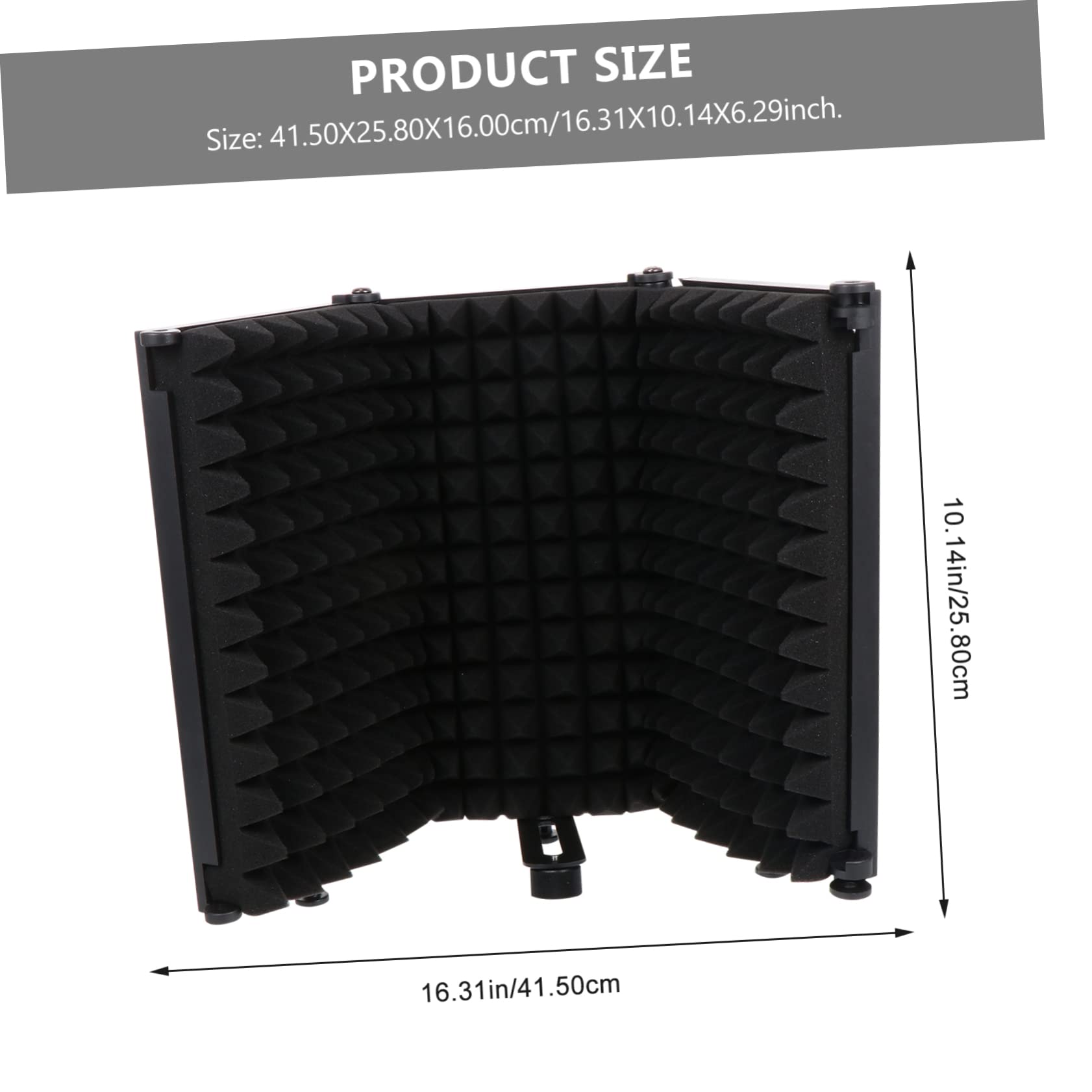 Mikrofon Isolation Shield Faltbarer Windschutz Und Schallabsorber Für Recording Podcasting Home Studio Hochdichter Akustikschaum Reduzierung Von Echos Und Atemgeräuschen Schwarz