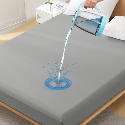 Miniatura 23 de King - Protector de colchón impermeable de alta calidad, funda de colchón suave y transpirable, funda de cama impermeable silenciosa, funda