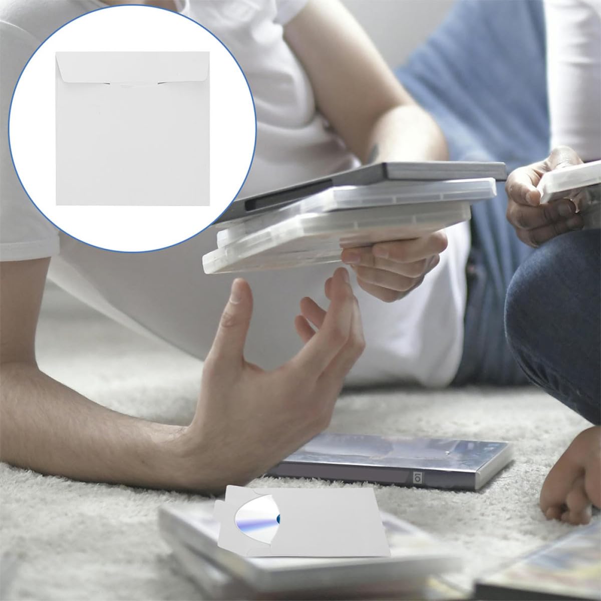 TOYANDONA 10 Weiße Karton CD Umschläge aus Papier für Sicheren Versand und Einfache Klassifizierung von Cds und USB Stäbe als Praktische Verpackungslösung
