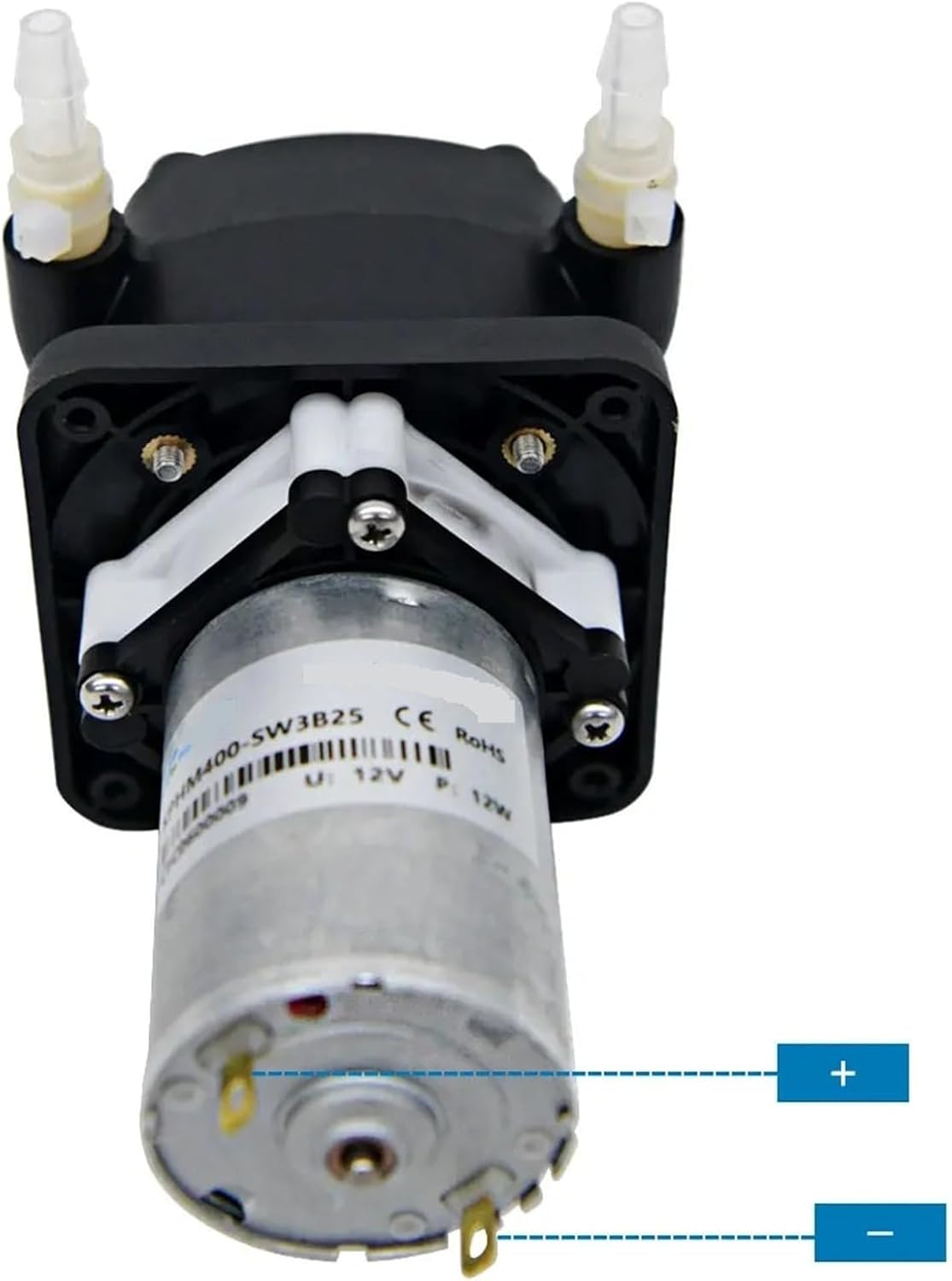 KPHM400 KPHM200 200~400ml/min Peristaltic Pump 12V 24V DC Motor High Flow Self-priming Pump 1Pcs(Brush(12V),KPHM200-B16)