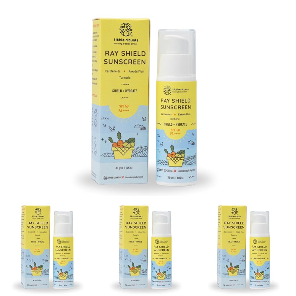 Little Rituals Baby Sunscreen for Kids 0-15 Yrs SPF 50 PA++++ Organic & Natural Lotion, UVA UVB IR, Blue Light, Wifi Radiation, Protection, Hypoallergenic, SWISS Tech, Daily Use Sunblock - 30gm-image-21
