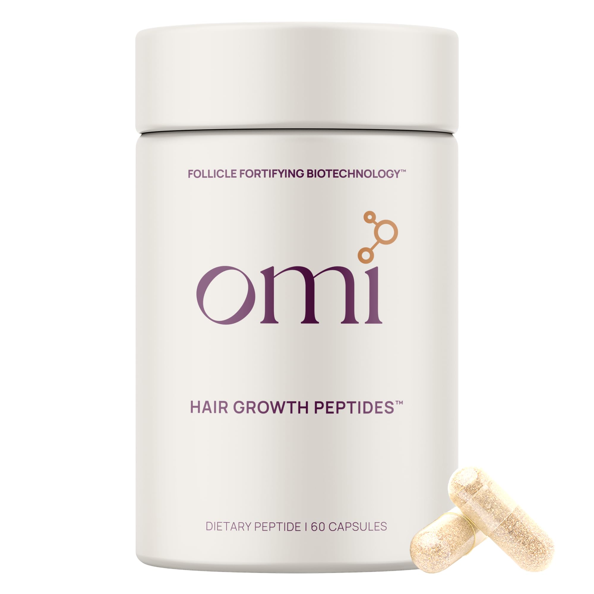 WELLBEAUTY OMI Women's Hair Growth Peptides, Doctor Recommended, Follicle Fortifying Biotechnology, Clinically Proven to Visibly Grow More Hair and Reduce Hair Loss, 1-Month Supply