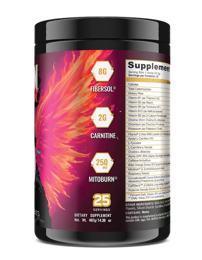 Image of Underground Bio Labs: Panda Burn MAX Enhance Your Strength, Energy, Focus with Dual Source Caffeine (350mg), Alpha GPC, and MitoBurn(Dragonfruit Watermelon)(25 Servings)