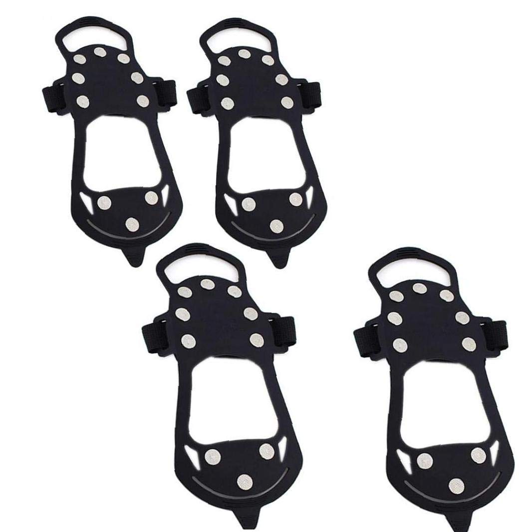 Eisgriffe Schnee Steigeisen Traktionsklampen Schuhstiefel Greifer Anti Slip 10 Stollen Spikes für Winterwandern