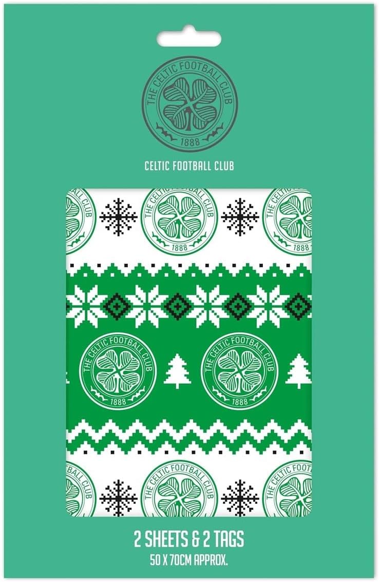 Celtic FC Wrap 2 Sheets 4 Tags
