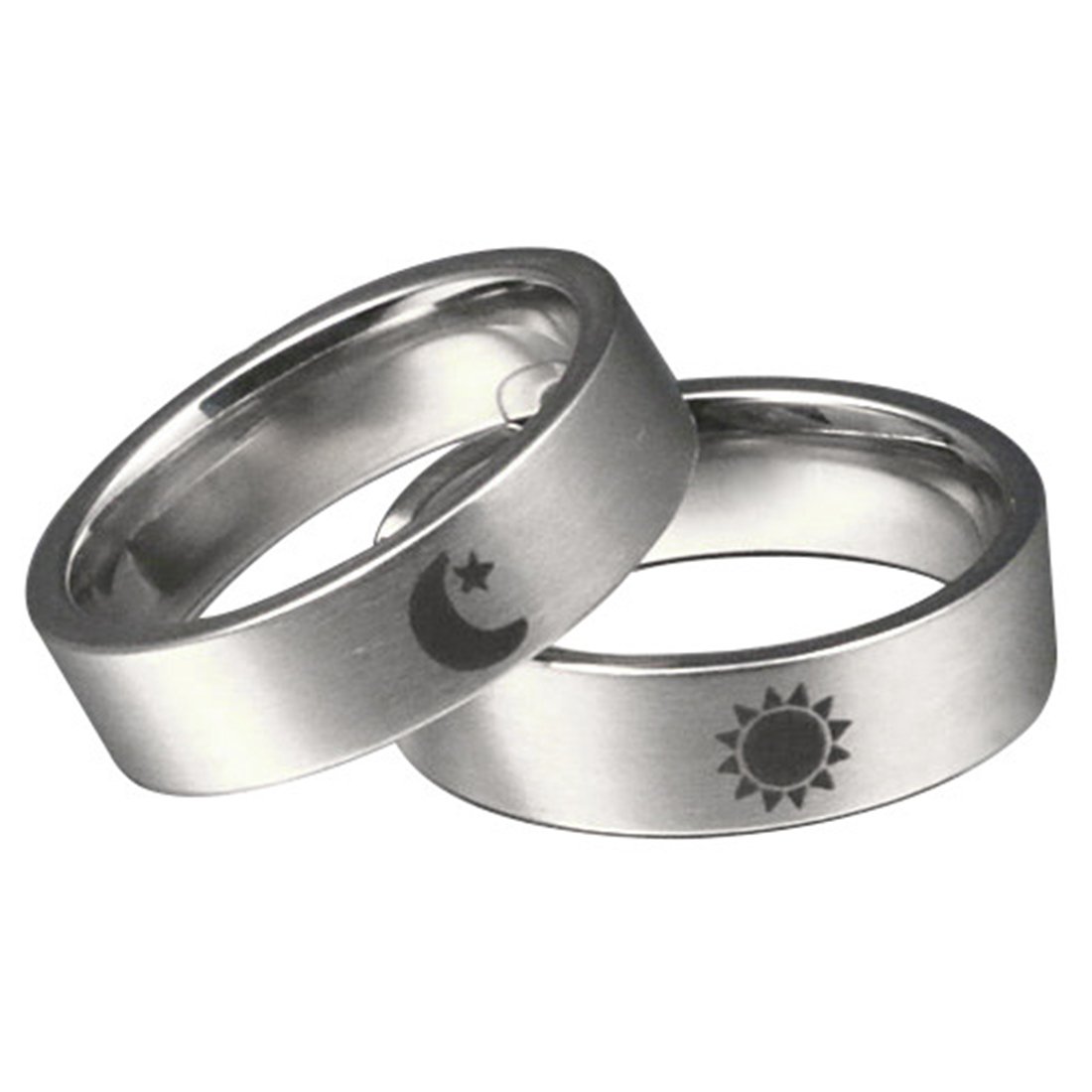 Peora Stainless Steel Sun And Moon Simple Couple Wedding Band Rings For Men Women|Rakhi Rakshabandhan Gift For Sister Bhabhi, Gifts For Women, 9 (B07FLGZ7ND) Amazon Price History, Amazon Price Tracker