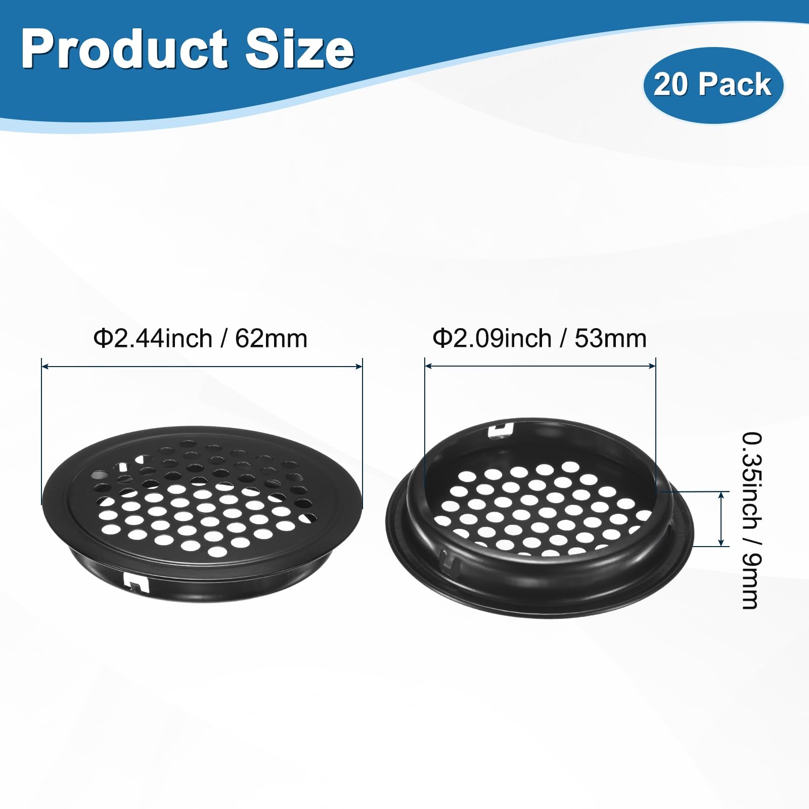 M METERXITY 20-Pack Circular Soffit Vents - Image 3