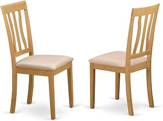 Pemberly Row 39" Linen Fabric Upholstered Dining Chair with Solid Rubber Wood Leg, Kitchen Dining Room Armless Accent Side... Price In India