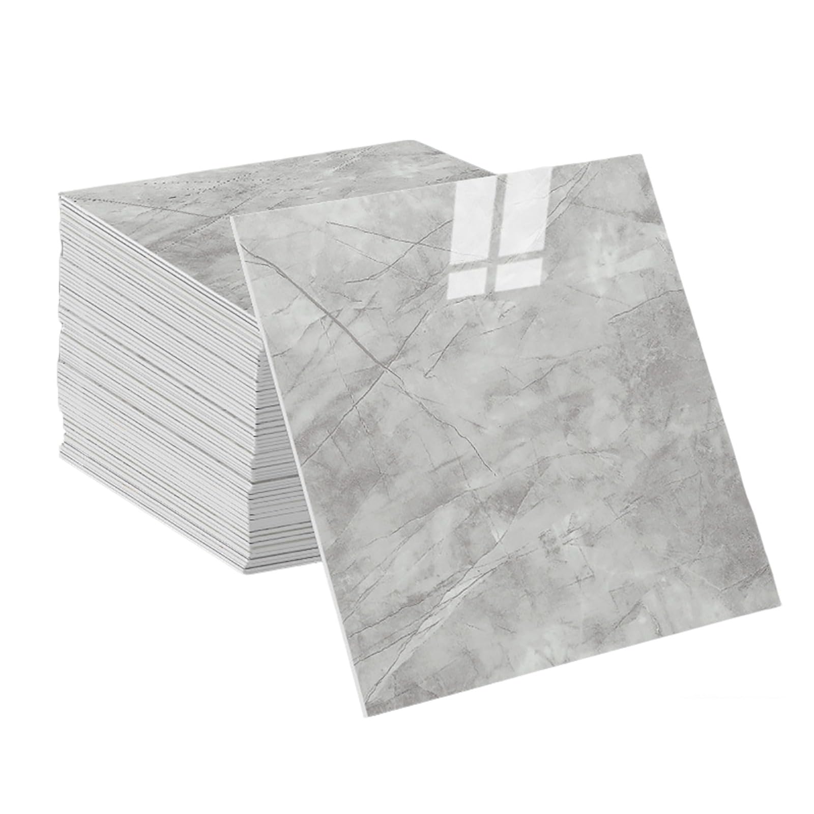 Wingbind 10Pcs Marble Stick On Wall Tiles Waterproof Self Adhesive 30x30cm