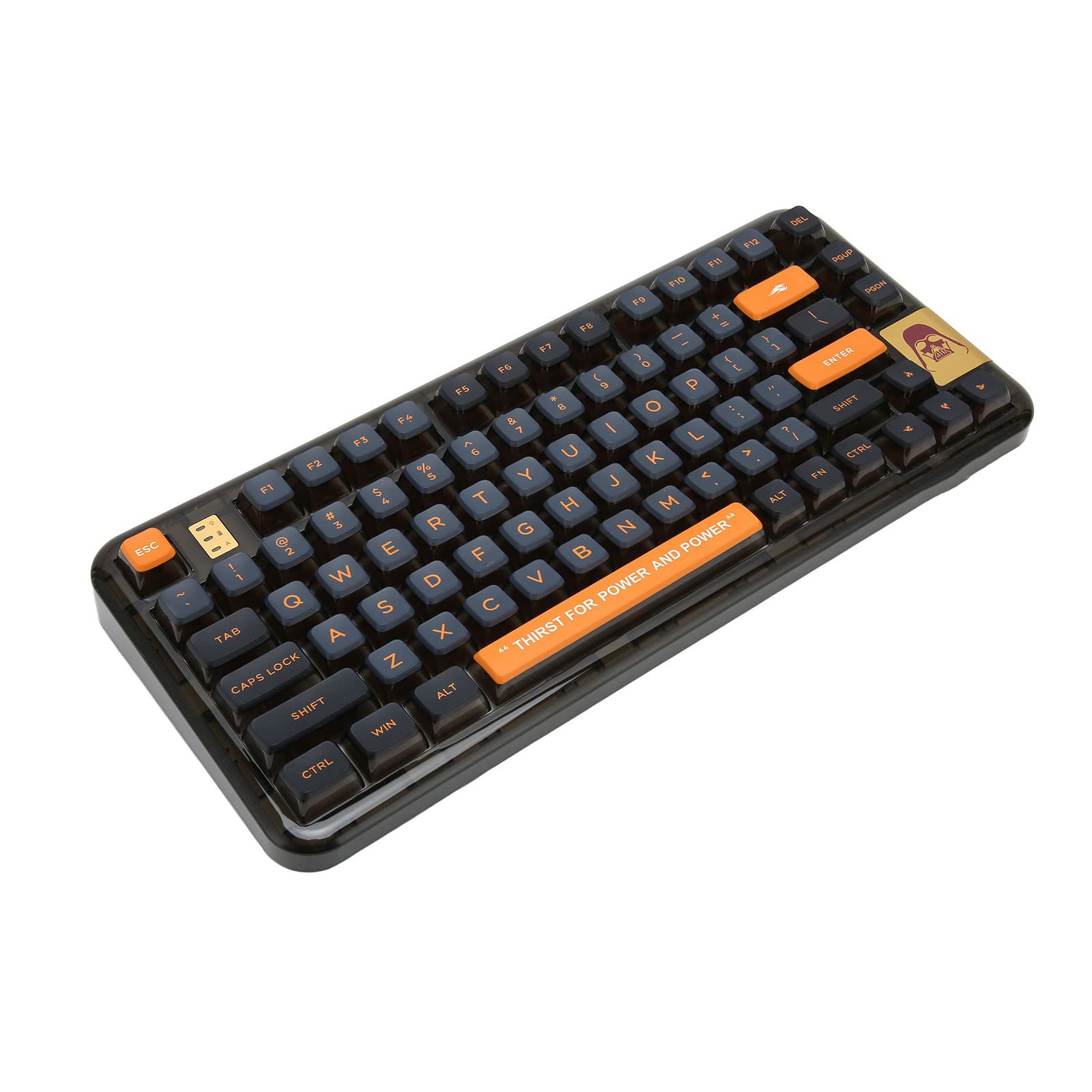 Cocoarm Tastiera Gaming Trasparente RGB, 80 Tasti Struttura Gasket (BLACK)
