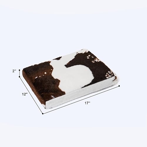 Miniatura 7 de Cama de felpa para perros con funda extraíble, cojín de piel sintética para perreras, cama de almohada para perros pequeños y gatos, cama mullida