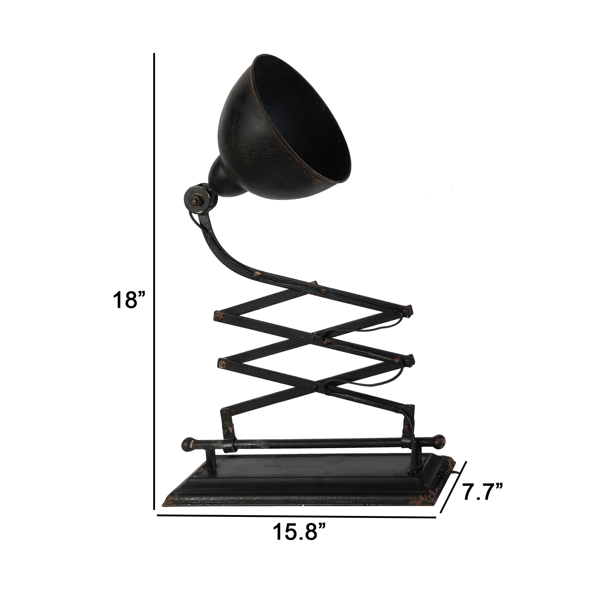 Amazon.com: Benjara 18 Inch Wall Mounted Lamp, Extendable