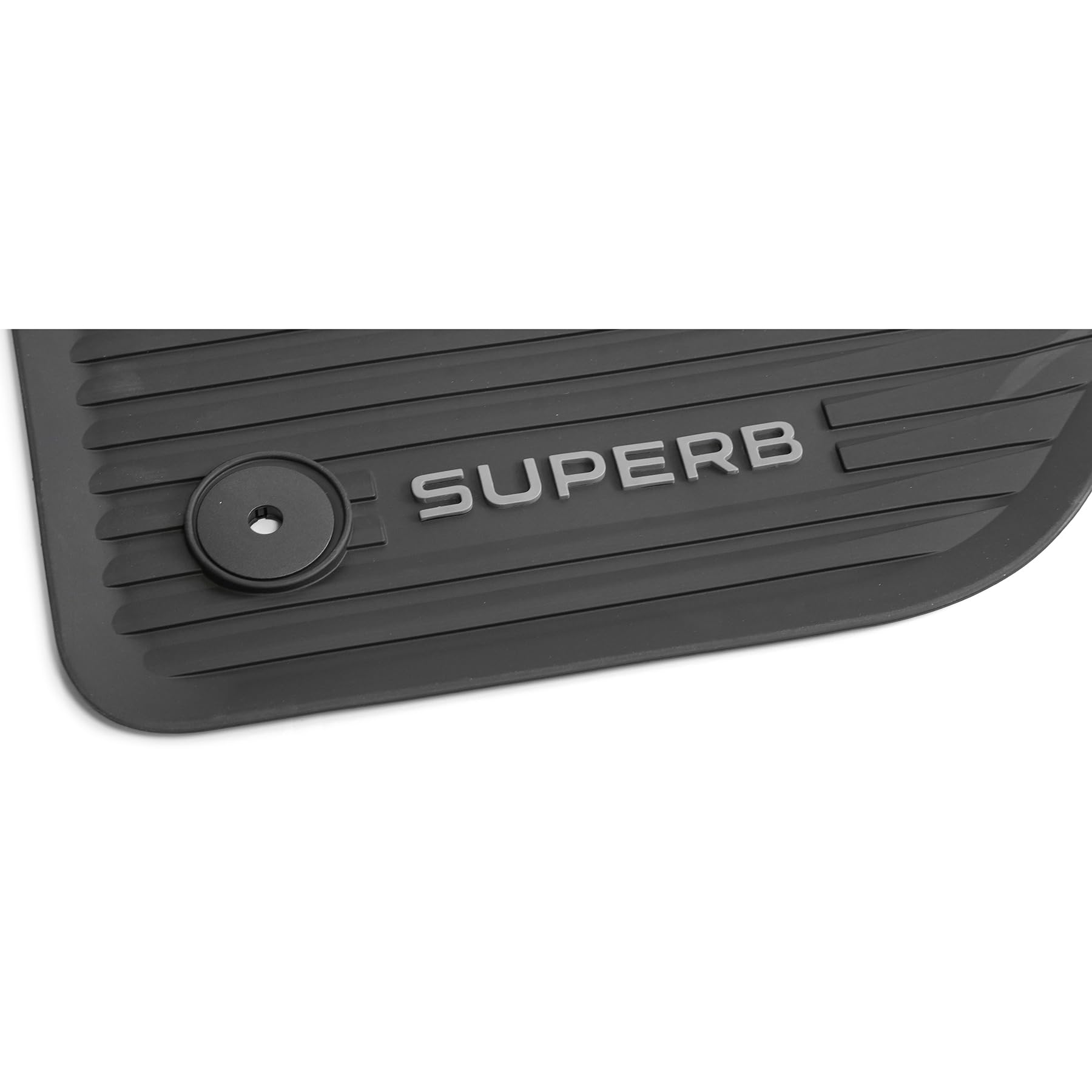 Skoda 3P1061500 Fußmatten Premium Allwettermatten 4X Gummimatten, schwarz, mit Superb Schriftzug