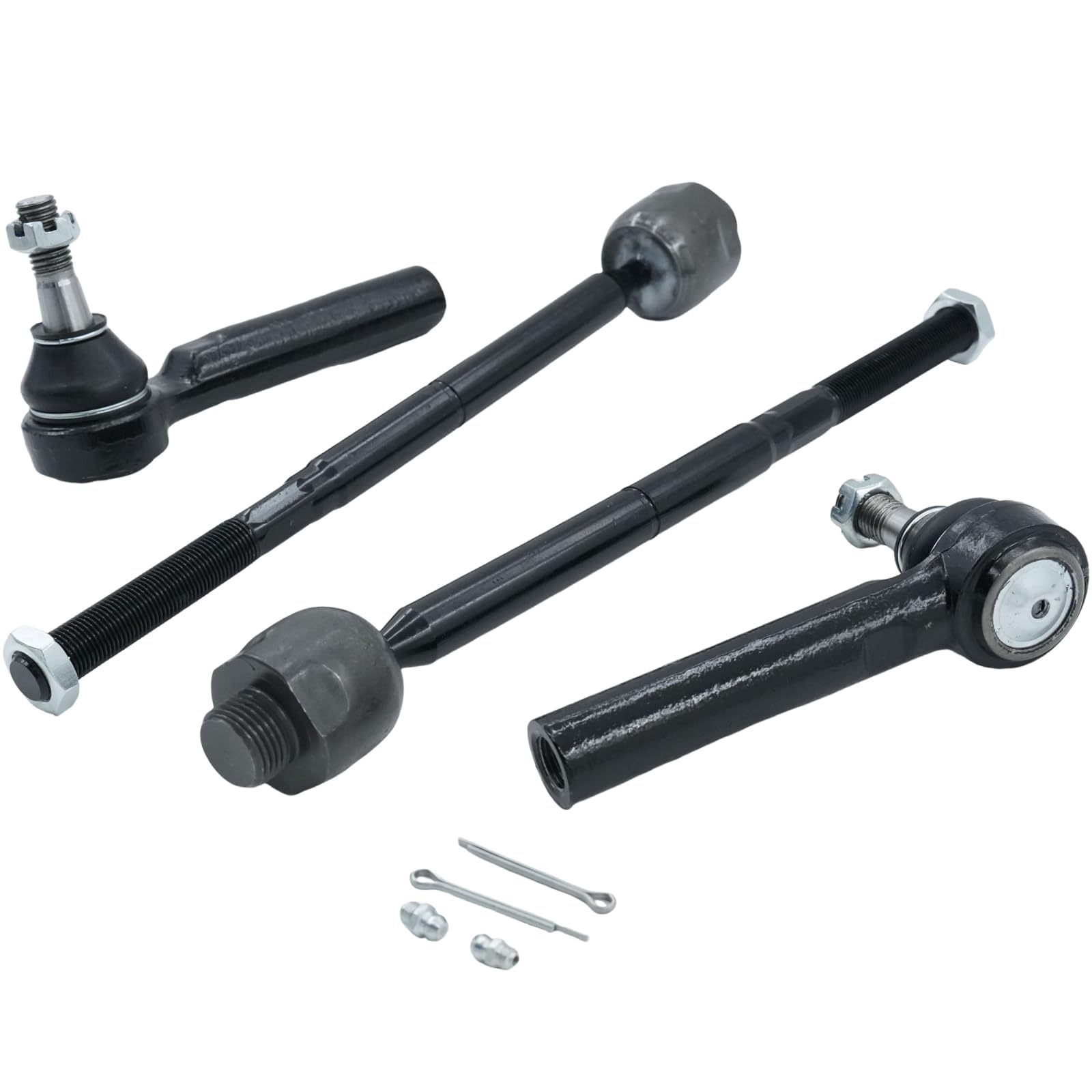 Set of 4 Front Inner & Outer Tie Rod End Kit for Chevy Silverado 1500, Tahoe, Suburban 1500, Avalanche, GMC Sierra 1500, Yukon (XL), Cadillac Escalade (ESV/EXT) 2007-2014