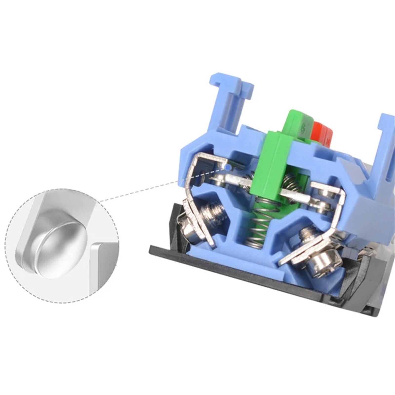 Interruptor de parada de emergencia de 22 mm con cabeza de hongo, autobloqueo, LA38-11ZS, 1NO, 1NO y 2NC.(2,2NC)