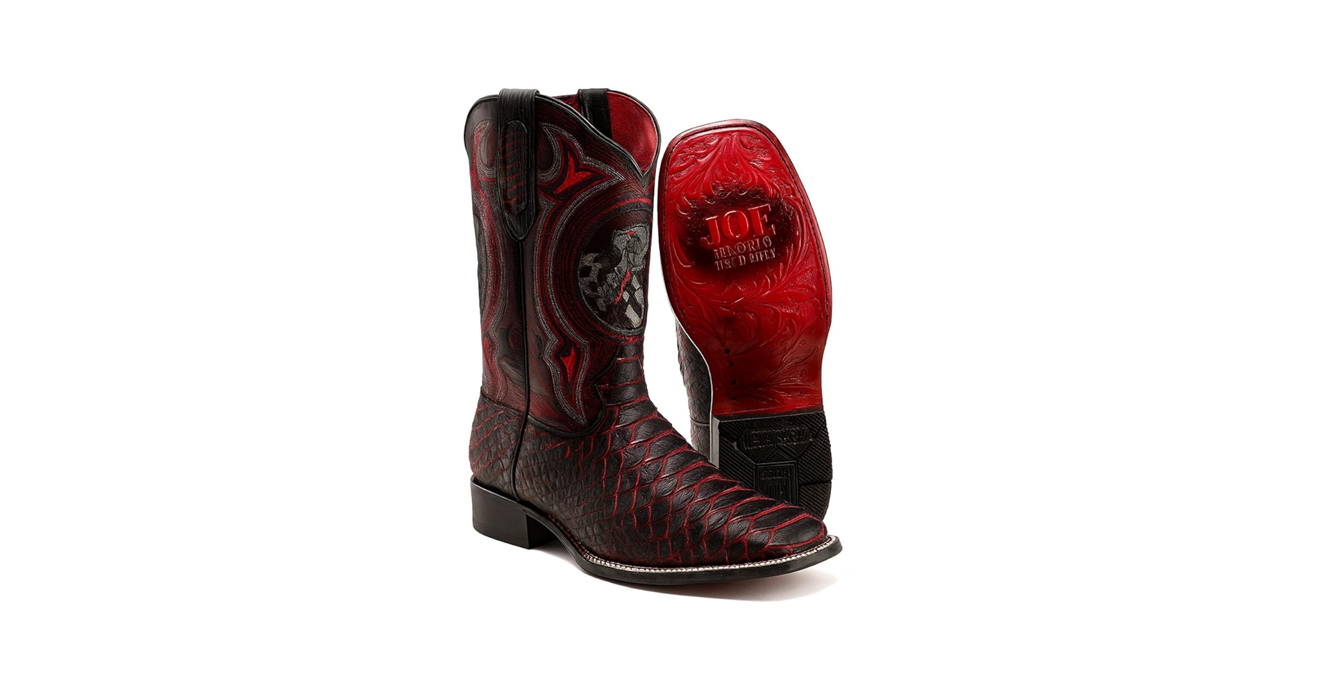 Amazon.com | Joe Boots Exotic Python Leather Print Men's