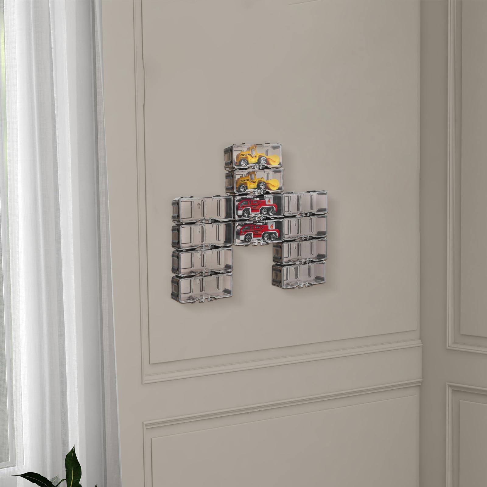 Boîtes de Rangement Élégantes 1/64 Lot de 40 pour Vitrine Voiture Miniature en Plastique Transparent Collection et Exposition de Petites Voitures