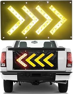 Verkehrsschild, 1 Stück LED-Pfeilschild – 45,7 x 83,8 cm (18 x 33 Zoll) magnetische Verkehrswegweiserleuchte, blinkendes Warnbanner für den Innen- und Außenbereich (USB-betrieben) – Effektiv