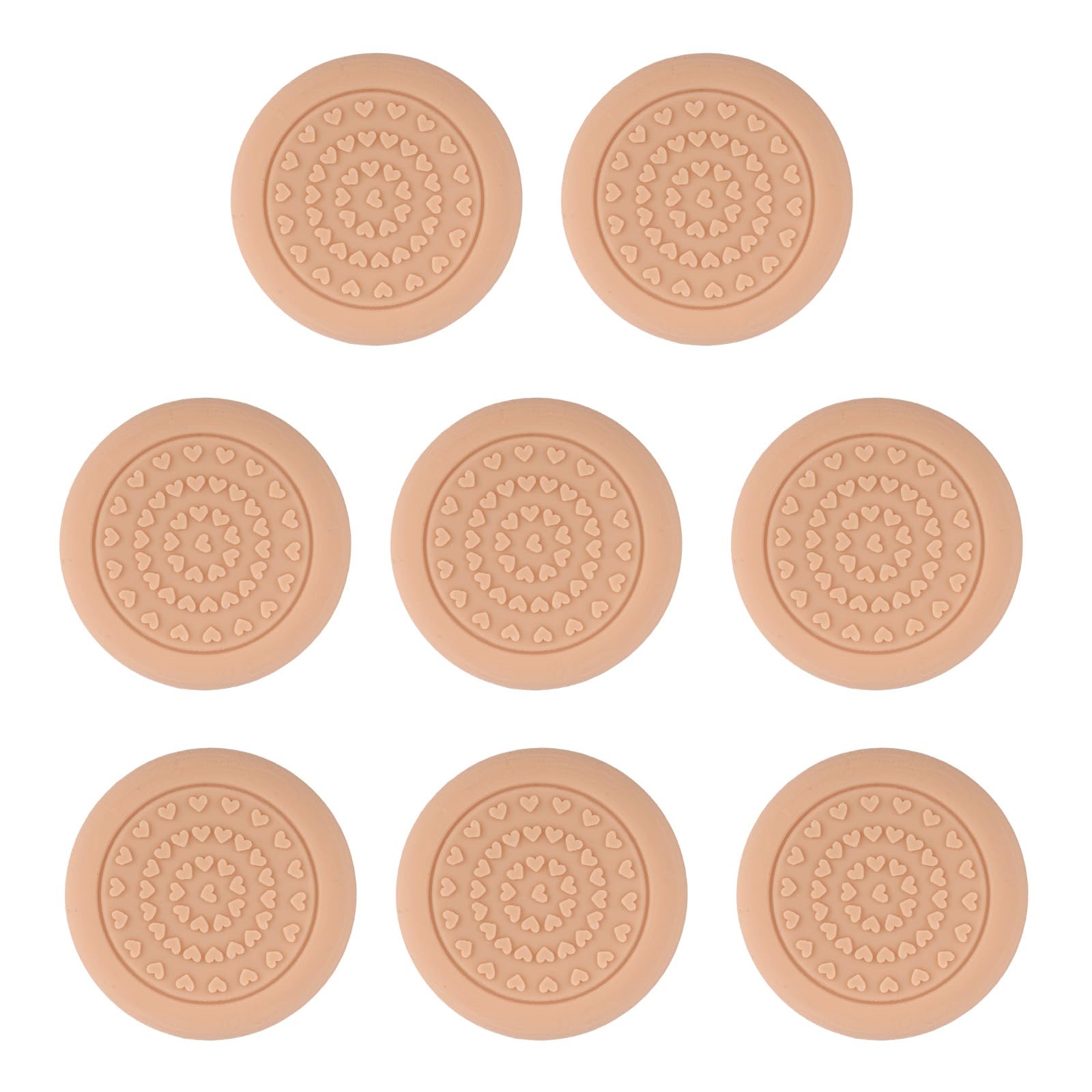 8pcs Anti Slip Cutting Board Stabilizer Pads, Self-Adhesive Rubber Feet Waterproof Noise Reducing Non-Marking Grips Legs Mat for Chopping Blocks & Countertop Protection(Light Brown)