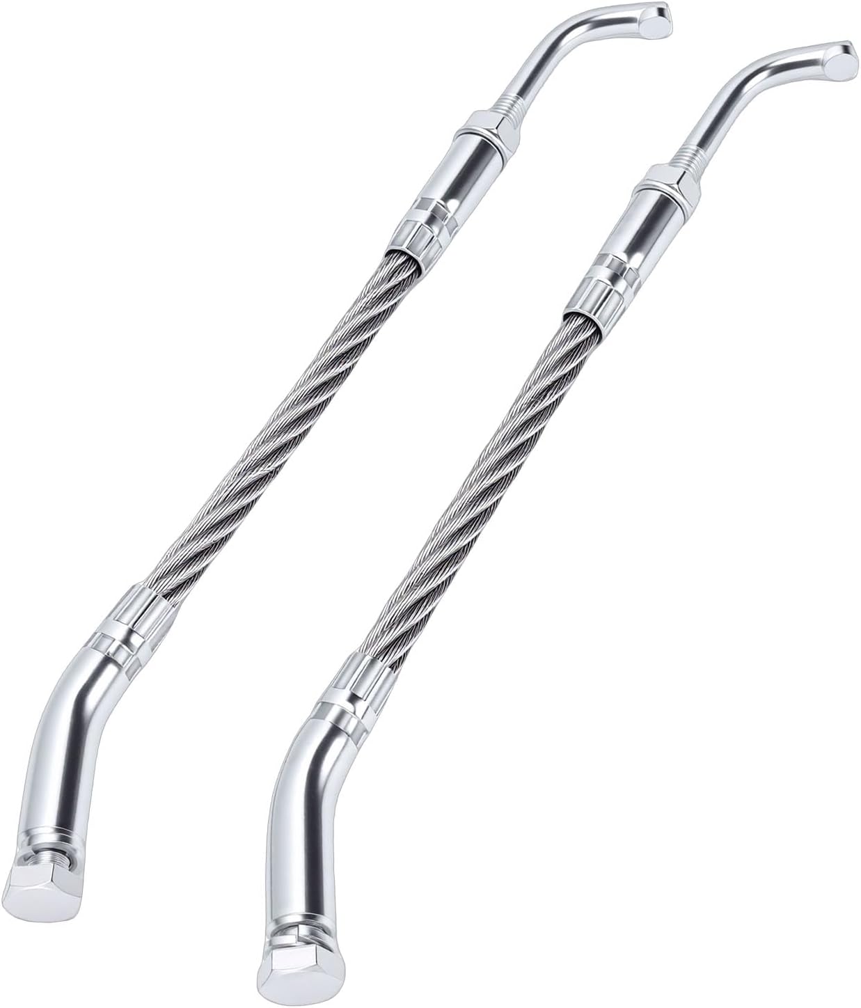 Tbest Snowmobile Ice Scratchers Kit Durable Alloy Steel Galvanized Finish Easy One Installation Efficient Snow Ice Removal for All Snowmobiles with Reverse Non Reverse Gear 2PCS