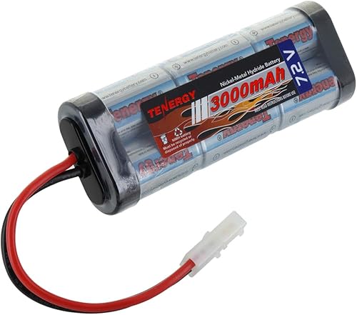 Tenergy Paquete de baterías de 72 V de alta capacidad 6 celdas y 3000 mAh batería plana NiMH batería de repuesto para automóvil RC camión RC tanque