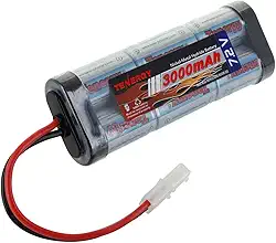 Tenergy Pacote de bateria de 7,2 V alta capacidade 6 células 3000mAh NiMH pacote de bateria plana NiMH, bateria de substituição para carro RC, caminhão RC, tanque RC, barco RC com conector Tamiya